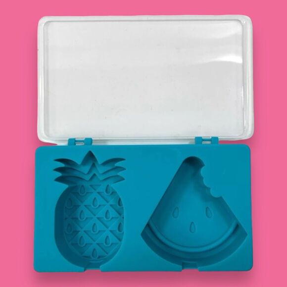 Pineapple & Watermelon Shape Ice Pop Tray Popsicle Mold & Reusable Pop Sticks - Picture 15 of 16